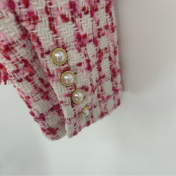 NWT Nanette Lepore Mojave Boucle Tweed Textured Open Blazer Jacket Size 12 - Picture 9 of 9